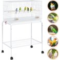 thumbnail image 4 of HOWEN 47-inch Flight Bird Cages for Parakeets Cockatiels Conures Budgies Finches Lovebirds Canaries Parrots Breeding Birdcage with Detachable Rolling Stand, White, 4 of 14