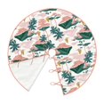 thumbnail image 3 of Balery Hawaii Palms Printed Christmas Tree Skirt , Merry Christmas Party Christmas Tree Decoration,Adjustable Tree Skirt-30", 3 of 8