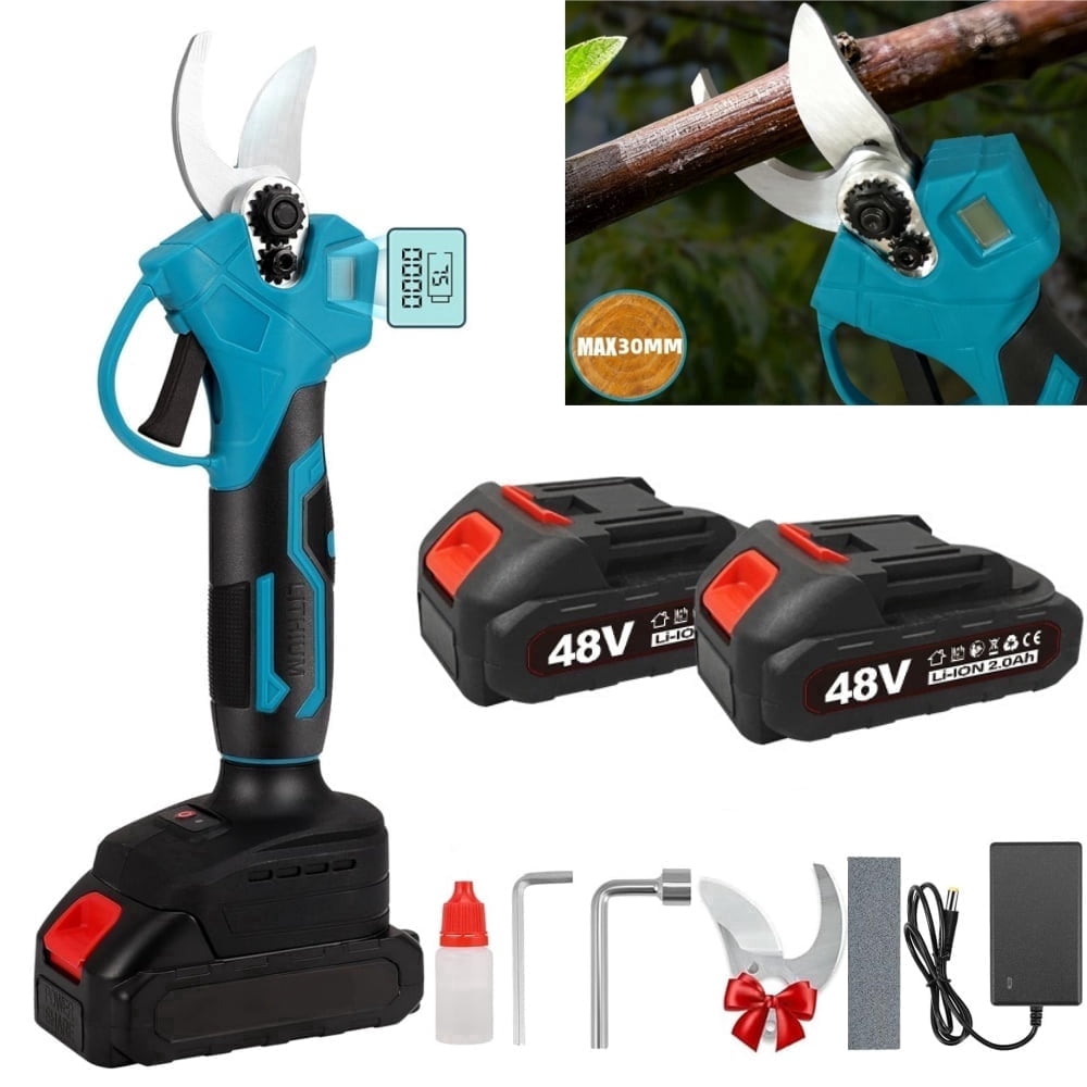 Electric Pruning Shears Portable Handheld Cordless Electric Pruning Shears Rechargeable Single Handheld Labor-Saving Fruit Tree Potted Garden Pruners