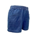 thumbnail image 3 of Bermuda George Para mujer, con bolsillos en costado elástico en cintura Azul   Talla CH, 3 of 4