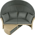 thumbnail image 4 of Outdoor Daybed With Removable And Canopy - Grey For Porch Retractable Zippered Covers For Garden, 4 of 7