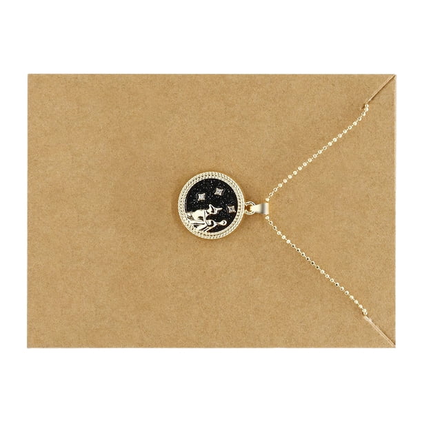 Minnieouse Constelación 12 Collar Colgante Signos Creativamente Moda Pareja Regalo Cadena Encanto Negro Blanco Señora Encantadora Ropa, zapatos y accesorios Miscelánea Negro Virgo Minnieouse AP015435-16
