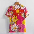 thumbnail image 3 of Nostalgic Vintage Floral T Shirts Basic T-Shirt Short Sleeve Ladies Tee Shirt Summer Graphic Clothing, 3 of 6