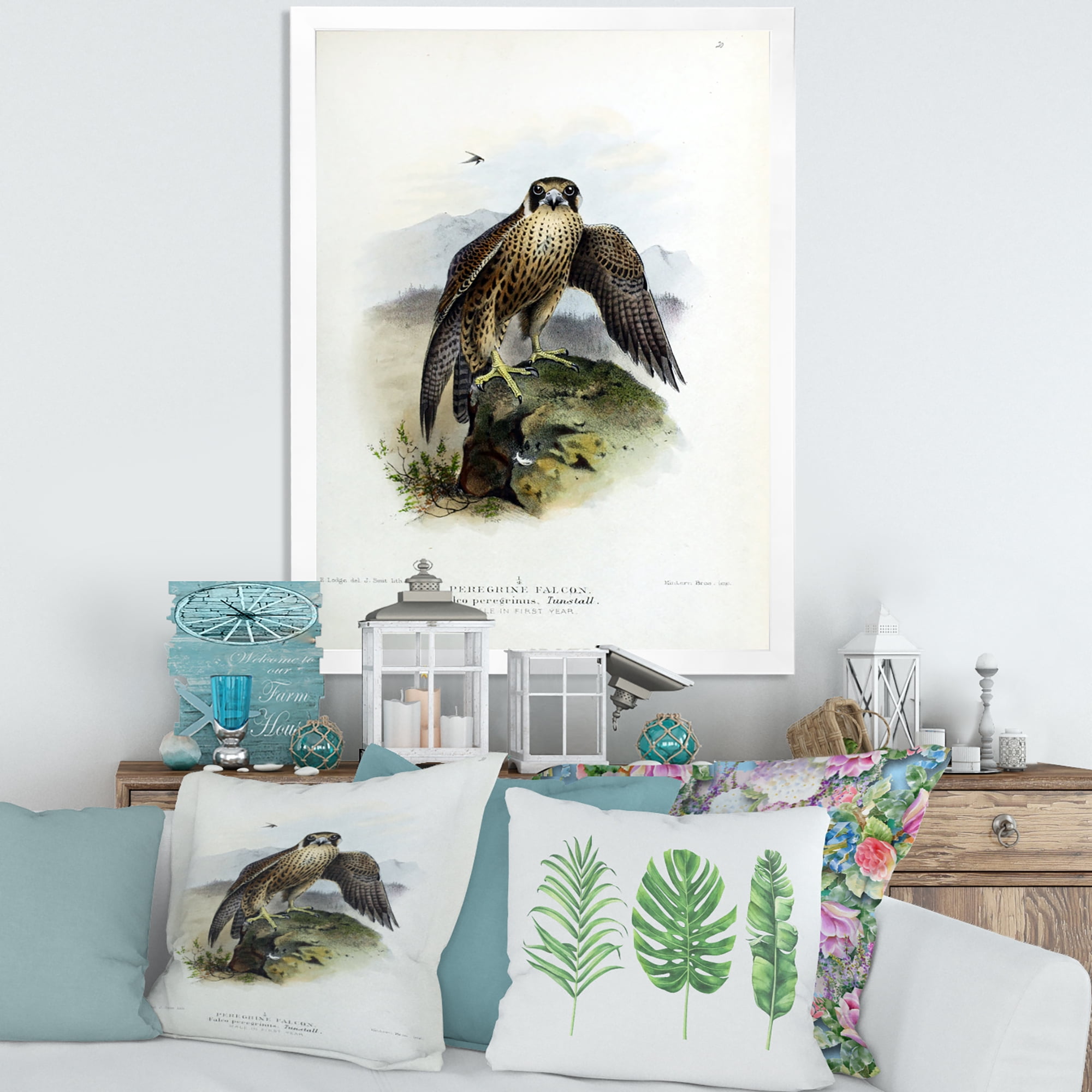 Designart 'Ancient Bird Life VIII' Traditional Framed Art Print
