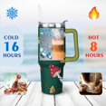 thumbnail image 4 of 40oz Colorful Botanical Mushroom Stainless Steel Flip Straw Tumbler Spill Proof Travel Cup Double Wall Vacuum Insulated Coffee Mug with Top Handle, 4 of 6
