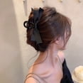 thumbnail image 3 of Large Satin Bow Hair Clips for Women - Elegant French Soft Ribbon Barrettes for Thick or Curly Hair - 2Pcs Glossy Accessories, 3 of 4