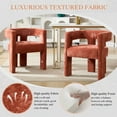 thumbnail image 3 of CQSXDA Contemporary Designed Fabric Upholstered Accent Dining Chair Set in Stylish Grey for Living Room or Kitchen Use，Orange, 3 of 14