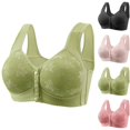 thumbnail image 3 of bbyeadc Daisy Bras for Older Women Front Closure Push Up Wireless Ellymuse Daisy Bra Comfortable Convenient Front Button Bra (Green, 5XL), 3 of 8