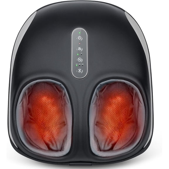 Nekteck Shiatsu Foot Massager Machine with Soothing Heat, Deep Kneading Therapy, Air Compression, Relieve Foot Pain and Improve Blood Circulation,Adjustable Intensity Relax for Home or Office Use