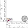 thumbnail image 6 of Gem Stone King 925 Silver and 10K Yellow Gold Pink Tourmaline and Red Created Ruby and Lab Grown Diamond Engagement Ring for Women | 0.85 Cttw | Heart Shape Gemstone October Birthstone | Size 5, 6 of 6