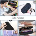 thumbnail image 7 of TEQUAN Large Capacity Pencil Case, Outer Space Planet Stars Pattern Pencil Pouch 2 Compartments Pencil Bag (Black), 7 of 7