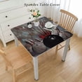 thumbnail image 2 of HAOXIT Bowling Party Tablecloth, into Retro Blast Effect Sketchy Art Design, Dining Room Kitchen Rectangular Table Cover 60''x60'', 2 of 7