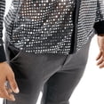 thumbnail image 5 of Ana Mens Sparkly Sequins Party Dance Shirts Retro 70s Disco Nightclub Shirt Tops, 5 of 9