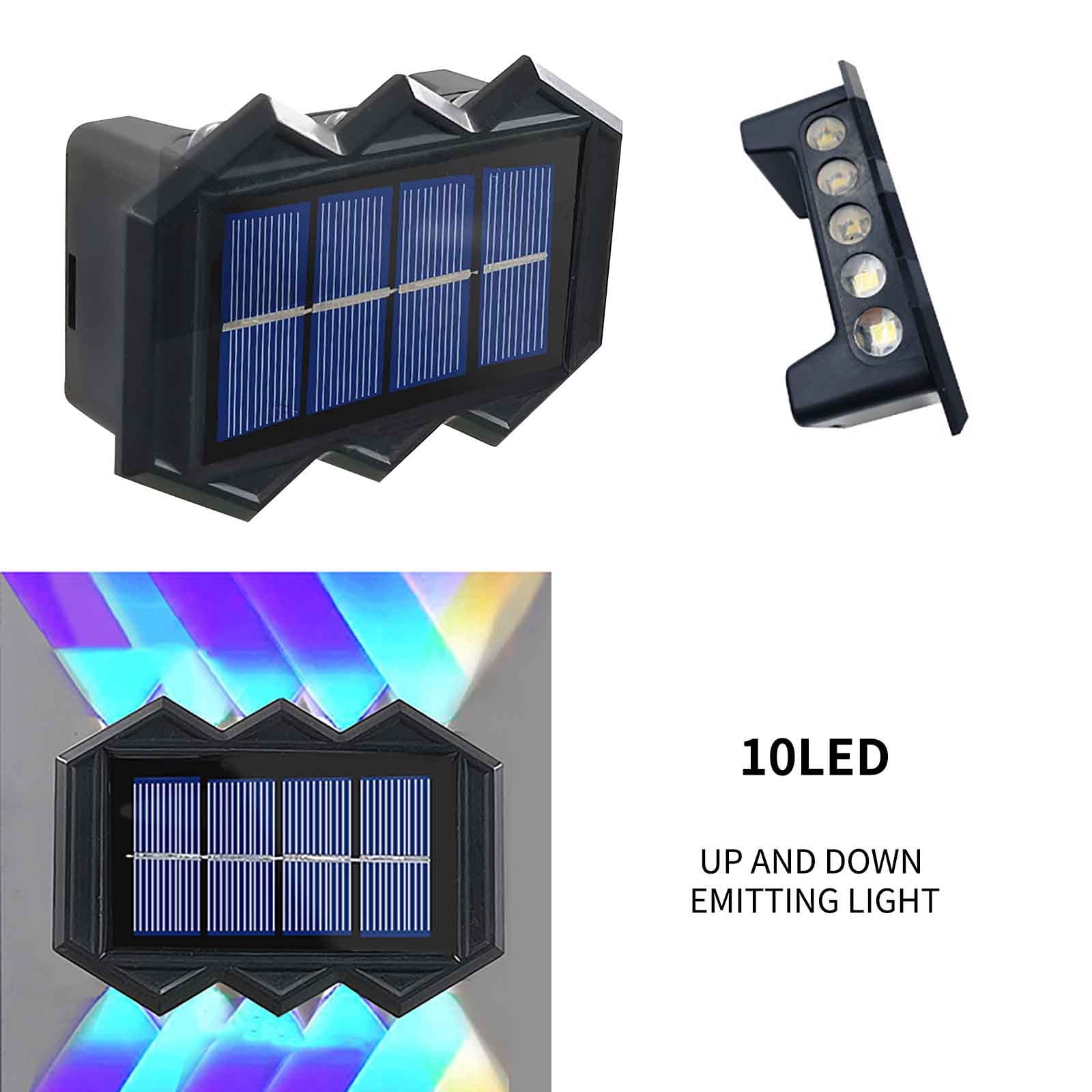 Aidoshy New Solar Lights Outdoor Courtyard Home Decoration Night Light Up And Down Luminous Wall Light,Solar Street Lights Outdoor