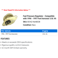 thumbnail image 2 of Fuel Pressure Regulator - Compatible with 1996 - 1997 Ford Aerostar 3.0L V6, 2 of 2