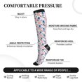 thumbnail image 3 of Lsque American Gnomes Pattern Sport Compression Socks for Men & Women 15-20 mmHg Knee High Nurse Pregnant Running Medical and Travel Athletic, 3 of 6