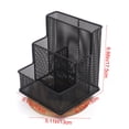 thumbnail image 3 of Fufafayo Rotating Mesh Desk Organizer, 4-Compartment Pen Holder Cosmetic Storage Caddy, Office Desk Organizer for Pencils Makeup Brushes, Rotating Organizer for Vanity Desk Office Home, 3 of 9