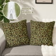 thumbnail image 4 of Sanmadrola Pillow Covers 18x18 Plush Leopard Throw Pillow Cover Faux Rabbit Fur Cozy Super Soft Decorative Throw Pillows for Couch Bed and Home Decor, 2 Pack, 4 of 8