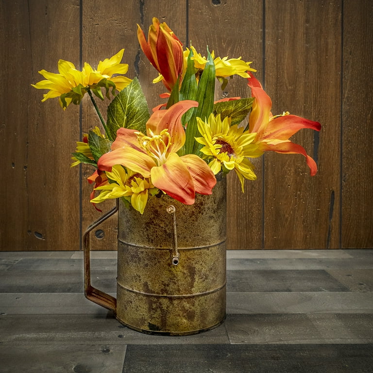 Rustic Metal Vintage Flour Sifter Table Centerpiece Farmhouse Kitchen Tool Decor Rustic Metal Vintage Flour Sifter Table Centerpiece Farmhouse Kitchen Tool Decor