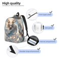 thumbnail image 3 of Vsdgher Cool Cloud White Dragon Print Canvas Backpack Travel Rucksack Unisex Knapsack 15.7/17.7Inch Laptop Backpack for Work,College-Medium, 3 of 5