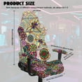thumbnail image 7 of Xoenoiee Boho Mandala Dragonfly Stained Glass Pattern Gaming Chair Cover Cat Scratch Proof Gaming Chair Slipcover with Armrest, Stretchable Waterproof Office Desk & Racing Chair Cover, Universal Fit, 7 of 7