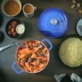 thumbnail image 3 of Velaze Enameled Cast Iron Dutch Oven, Dual Handles Dutch Oven Pot with Lid, Heavy-Duty Non-stick Round Dutch Oven, 6 QT, Blue, 3 of 6