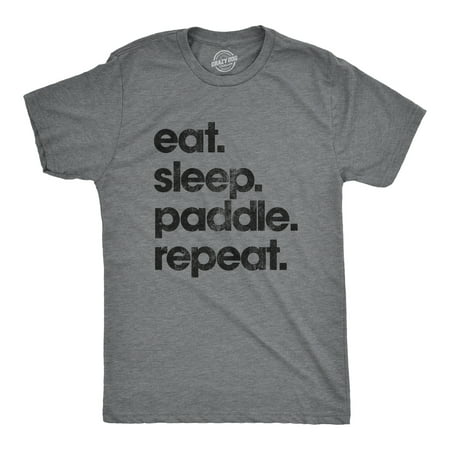 Mens Eat Sleep Paddle Repeat Tshirt SUP Stand Up Paddle Board