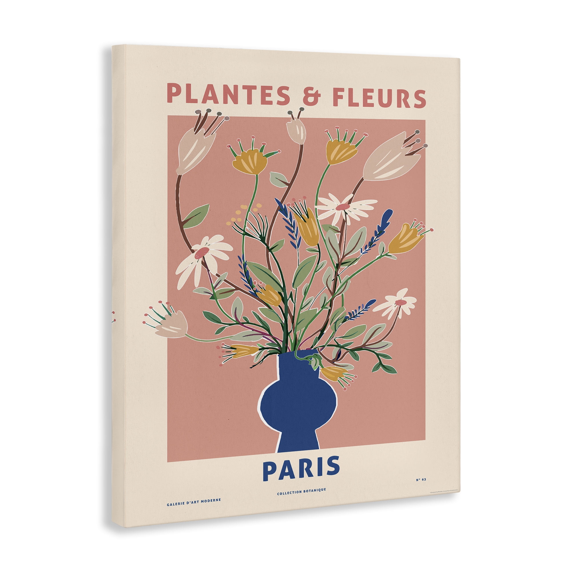 Stupell Industries Pastel Plantes & Fleurs Plants & Flowers Painting Wrapped Canvas Art Print Wall Art, 36 x 48