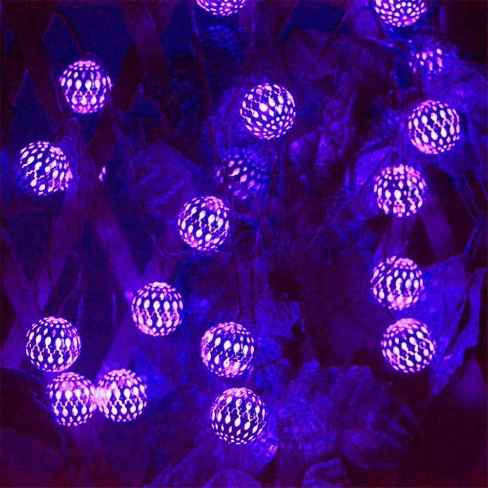 Metal Ball String Lights, Metal Ball Garden Lights 3.5M 10LED Metal Ball String Lights Indoor Outdoor Fairy Globe String Lights