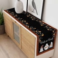 thumbnail image 4 of Halloween Ghost Table Runner - 70 Inch Long, Kitchen Dining Table Runner Dresser Scarves, Funny Spooky Pumpkin Orange Plaid Farmhouse Decor for Coffee Tables Wedding Party Banquet, 4 of 8