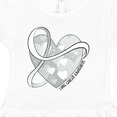 thumbnail image 3 of Inktastic Lung Cancer Awareness White Ribbon Around Heart Girls Toddler Dress, 3 of 4