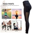 thumbnail image 1 of Pantalones De Yoga Mallas casuales para mujer malla transpirable con bolsillos para deportes de gimnasio (M negro), 1 of 5