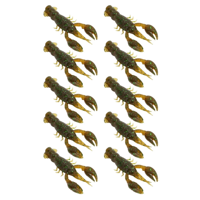 Soft Fishing Lure Crawdad Soft Bait Soft Shrimp Lure Fishing Lures 10pcs Soft Fishing Lure Crawdad Bait PVC Shrimp Artificial Soft Lure Baits For Bass Fishing