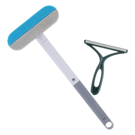 Raindrops Pet Hair Remover Brush 2-Pack Assorted Colors ABS Material for Furniture Clothing and Upholstery