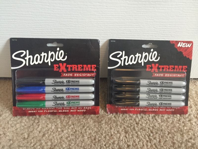 Sharpie Extreme Permanent Markers Fade Resistant Fine Tip Black 4pk