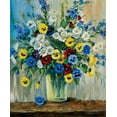 thumbnail image 2 of Schottler, Katharina 26x31 Gold Ornate Wood Framed with Double Matting Museum Art Print Titled - A vase with pansies, 2 of 4