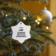 thumbnail image 7 of 3dRose, Im a LAX Coach, whats your superpower, white background, black letters, 3 inch Snowflake Porcelain Ornament, 7 of 7