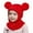 Red, variant on Cozy Winter Hooded Scarf Hat for Kids with Soft Knit Fabric and Adjustable Design for Cold Weather