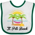 thumbnail image 3 of Inktastic St. Pete Beach Florida Vacation Girls Baby Bib, 3 of 4