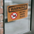 thumbnail image 4 of (2 Pack) Do Not Swim Alone OSHA Warning Sign 5 Inch X 3.5 Inch Vinyl Label Decal Sticker Weather Resistant, UV Protected for Workplace, Business, and Construction Site, Made in the USA, 4 of 7
