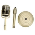 thumbnail image 4 of Modèle d'Accessoire de Microphone Vintage, Réglage de Hauteur Flexible à l'Ancienne, Finition Exquise, Ensemble Microphone et Support de Simulation pour Séance Photo Or, 4 of 8