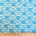 thumbnail image 3 of Raschel Lace Fabric 60" Wide Polyester French Floral by the yard (Turquoise), 3 of 3