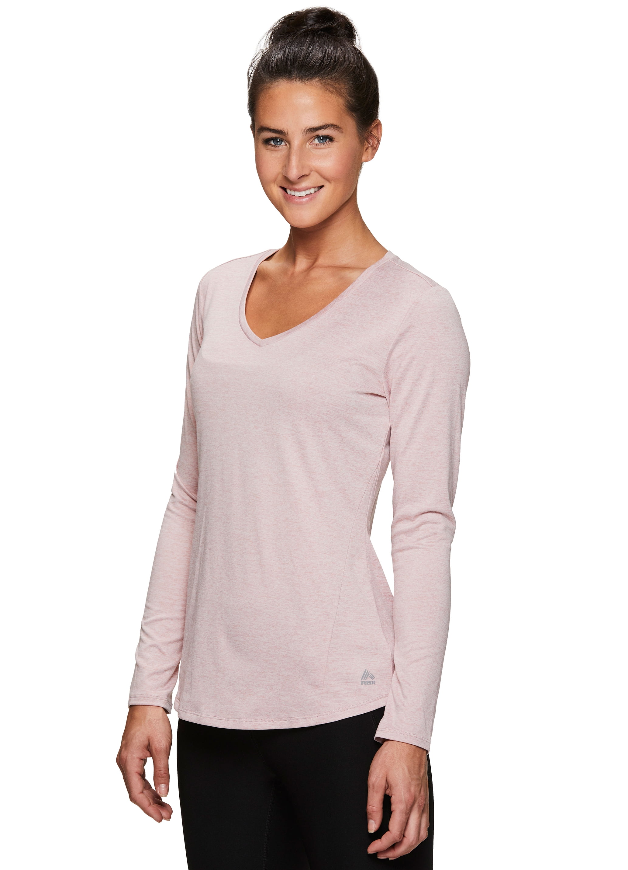 RBX Active Women's Long Sleeve Super Soft Space Dye Workout Running Tee