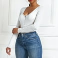 thumbnail image 3 of Fengqque Jumpers for Women with Overalls Casual Jumpsuits Plus Size Summer Solid Color Pullover Long Sleeve O-Neck Jumpsuit, 3 of 9