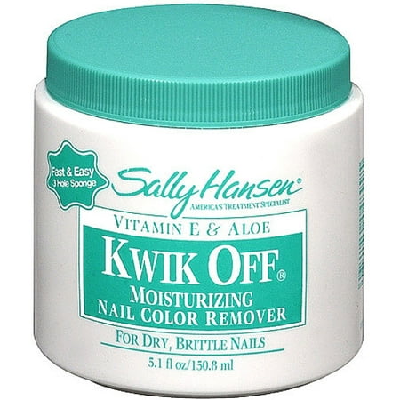 3 Pack - Sally Hansen Kwik Off Moisturizing Nail Color Remover with Vitamin E and Aloe 5.10 oz
