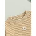 thumbnail image 5 of PaerPade Kids Baby Girls Sweater 3 6 9 12 18 24 Months 2T 3T 4T 5T Flower Print Winter Fall Warm Knit Sweater, 5 of 8