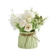 thumbnail image 1 of Bewildely Flores artificiales Ramo de boda Novia Maceta de cerámica falsa Cuerda de cáñamo Hermosa para la habitación de Navidad Adornos de para Flores artificiales Blanco/Con Maceta Verde Bewildely HA084133-02, 1 of 6
