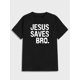 thumbnail image 4 of 'JESUS SAVES BRO' - Men's Front Printed Short-sleeved T-shirt - Comfortable & Breathable Casual Tops for Summer, Spring & Fall - Peace, Love, Faith, 4 of 5