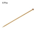 thumbnail image 3 of Uxcell 6Pcs 5.5mm Bamboo Knitting Needle Straight Single Pointed 9.8 inch Long Wooden Sweater Knitting Needles US Size 9, 3 of 6