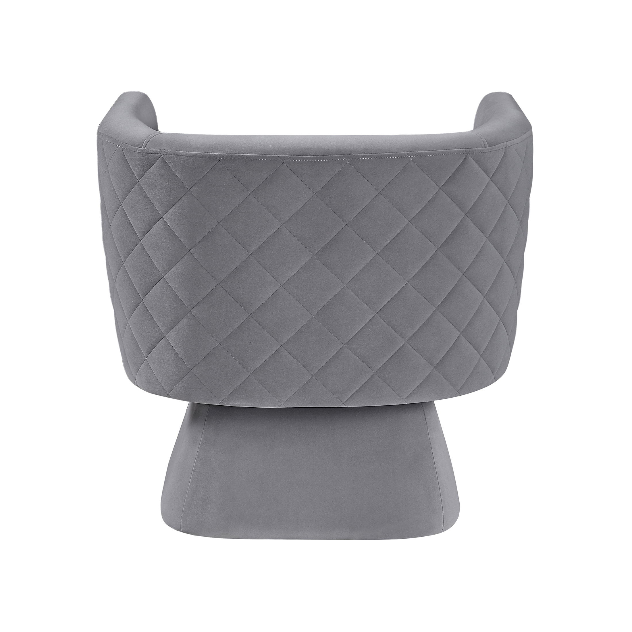 OakvillePark Valemont Velvet Swivel Barrel Chair, Gray